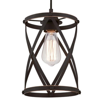 Isadora One-Light Indoor Mini Pendant, Oil Rubbed Bronze Finish with Highlights