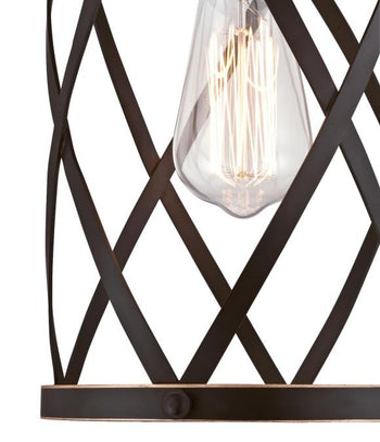 Isadora One-Light Indoor Mini Pendant, Oil Rubbed Bronze Finish with Highlights