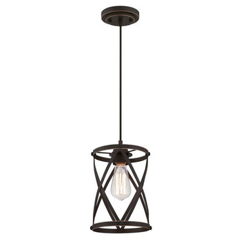 Isadora One-Light Indoor Mini Pendant, Oil Rubbed Bronze Finish with Highlights