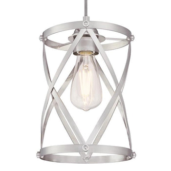 Isadora One-Light Indoor Mini Pendant, Brushed Nickel Finish