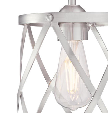 Isadora One-Light Indoor Mini Pendant, Brushed Nickel Finish