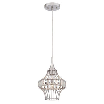 Shannon One-Light Indoor Mini Pendant, Brushed Nickel Finish