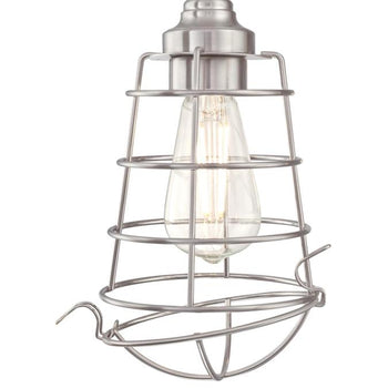 Nolan Four-Light Indoor Chandelier/Semi-Flush Mount Ceiling Fixture, Brushed Nickel Finish