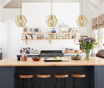 Holly One-Light Indoor Pendant, Champagne Brass Finish