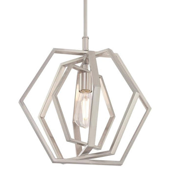 Holly One-Light Indoor Pendant, Brushed Nickel Finish