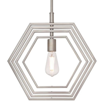 Holly One-Light Indoor Pendant, Brushed Nickel Finish