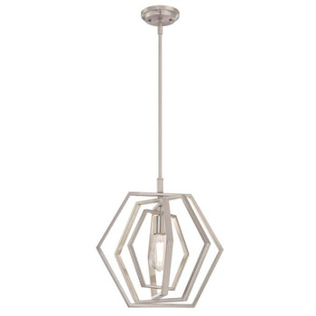 Holly One-Light Indoor Pendant, Brushed Nickel Finish
