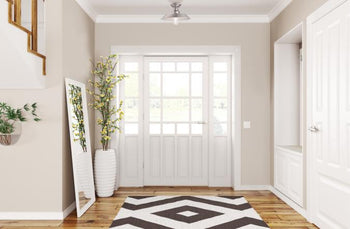 Iron Hill 12-Inch One-Light Indoor Semi-Flush Mount Ceiling Fixture, Brushed Nickel Finish