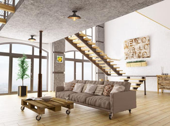 Iron Hill 12-Inch One-Light Indoor Semi-Flush Mount Ceiling Fixture, Oil Rubbed Bronze Finish with Highlights