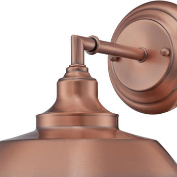 Iron Hill One-Light Indoor Wall Fixture, Washed Copper Finish