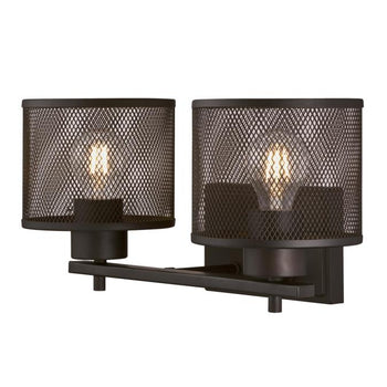Morrison Two-Light Indoor Wall Fixture, Oil Rubbed Bronze Finish