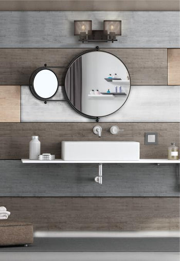 Morrison Two-Light Indoor Wall Fixture, Oil Rubbed Bronze Finish