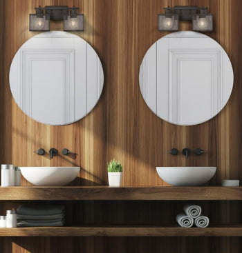 Morrison Two-Light Indoor Wall Fixture, Oil Rubbed Bronze Finish