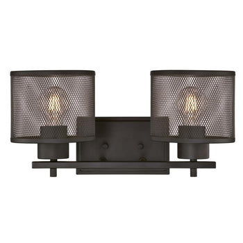 Morrison Two-Light Indoor Wall Fixture, Oil Rubbed Bronze Finish