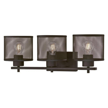 Morrison Three-Light Indoor Wall Fixture, Oil Rubbed Bronze Finish