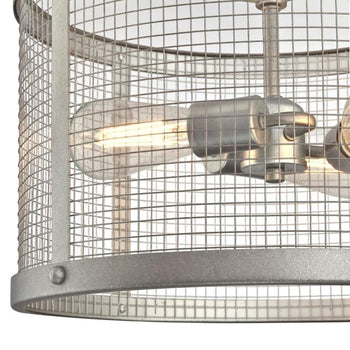 Emmett Three-Light Indoor Pendant, Galvanized Steel Finish
