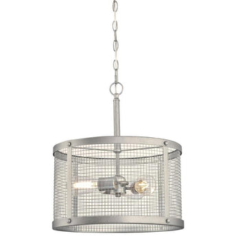 Emmett Three-Light Indoor Pendant, Galvanized Steel Finish