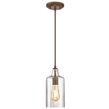 Carmen One-Light Indoor Mini Pendant, Barnwood Finish