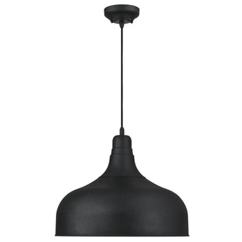 Morton One-Light Indoor Pendant, Textured Iron Finish