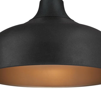 Morton One-Light Indoor Pendant, Textured Iron Finish