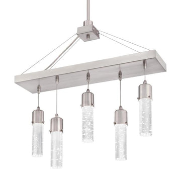 Cava Five-Light LED Indoor Chandelier, Brushed Nickel Finish
