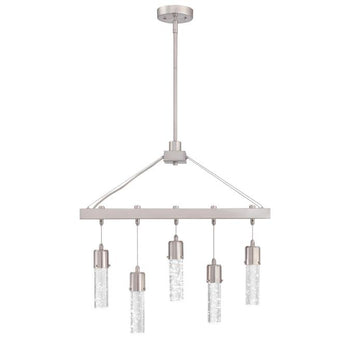 Cava Five-Light LED Indoor Chandelier, Brushed Nickel Finish