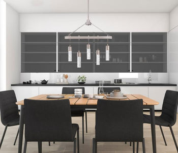 Cava Five-Light LED Indoor Chandelier, Brushed Nickel Finish