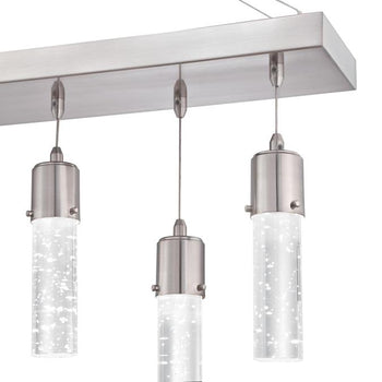 Cava Five-Light LED Indoor Chandelier, Brushed Nickel Finish