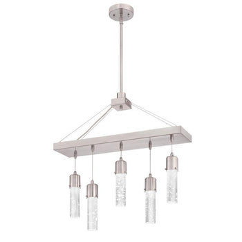 Cava Five-Light LED Indoor Chandelier, Brushed Nickel Finish