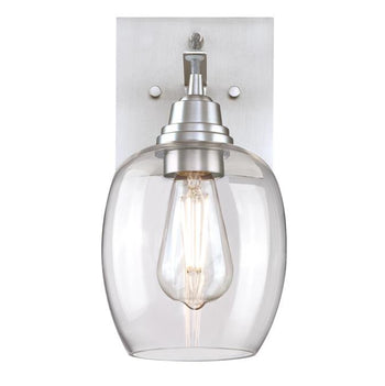 Eldon One-Light Indoor Wall Fixture, Brushed Aluminum Finish