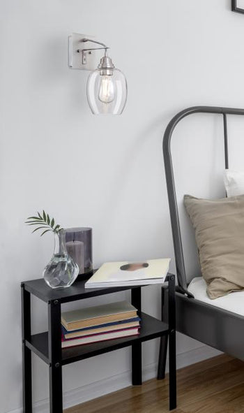 Eldon One-Light Indoor Wall Fixture, Brushed Aluminum Finish