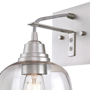 Eldon One-Light Indoor Wall Fixture, Brushed Aluminum Finish