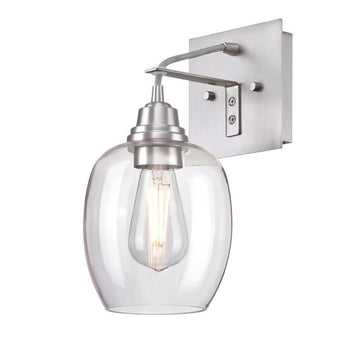 Eldon One-Light Indoor Wall Fixture, Brushed Aluminum Finish