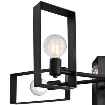 Porter Six-Light Indoor Chandelier, Matte Black Finish