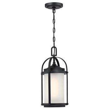 Grandview One-Light Outdoor Pendant, Matte Black Finish