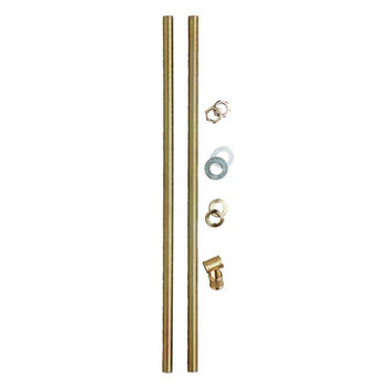 12-Inch All-Thread Lamp Pipe Kit, Zinc-Plated Steel