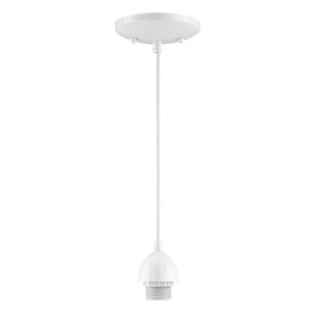 One-Light Indoor Mini Pendant, White Finish