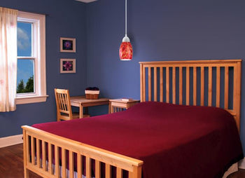 One-Light Indoor Mini Pendant, White Finish