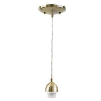 One-Light Indoor Mini Pendant, Antique Brass Finish