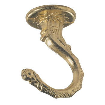 Large 2 1/2-Inch Swag Hook Kit, Polished Brass Finish