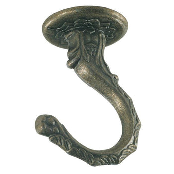 Large 2 1/2-Inch Swag Hook Kit, Antique Brass Finish