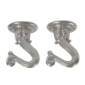 1 1/2-Inch Swag Hook Kit, Brushed Pewter Finish