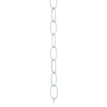 3-Foot 11 Gauge Fixture Chain, White Finish