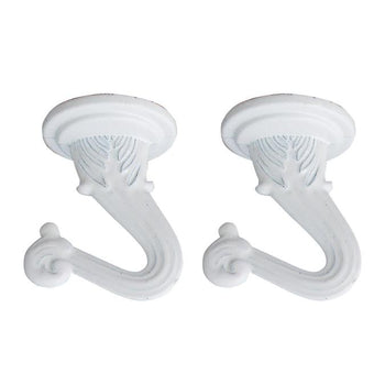 1 1/2-Inch Swag Hook Kit, White Finish