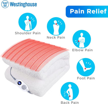 Electric Heated Throw Sherpa Grey