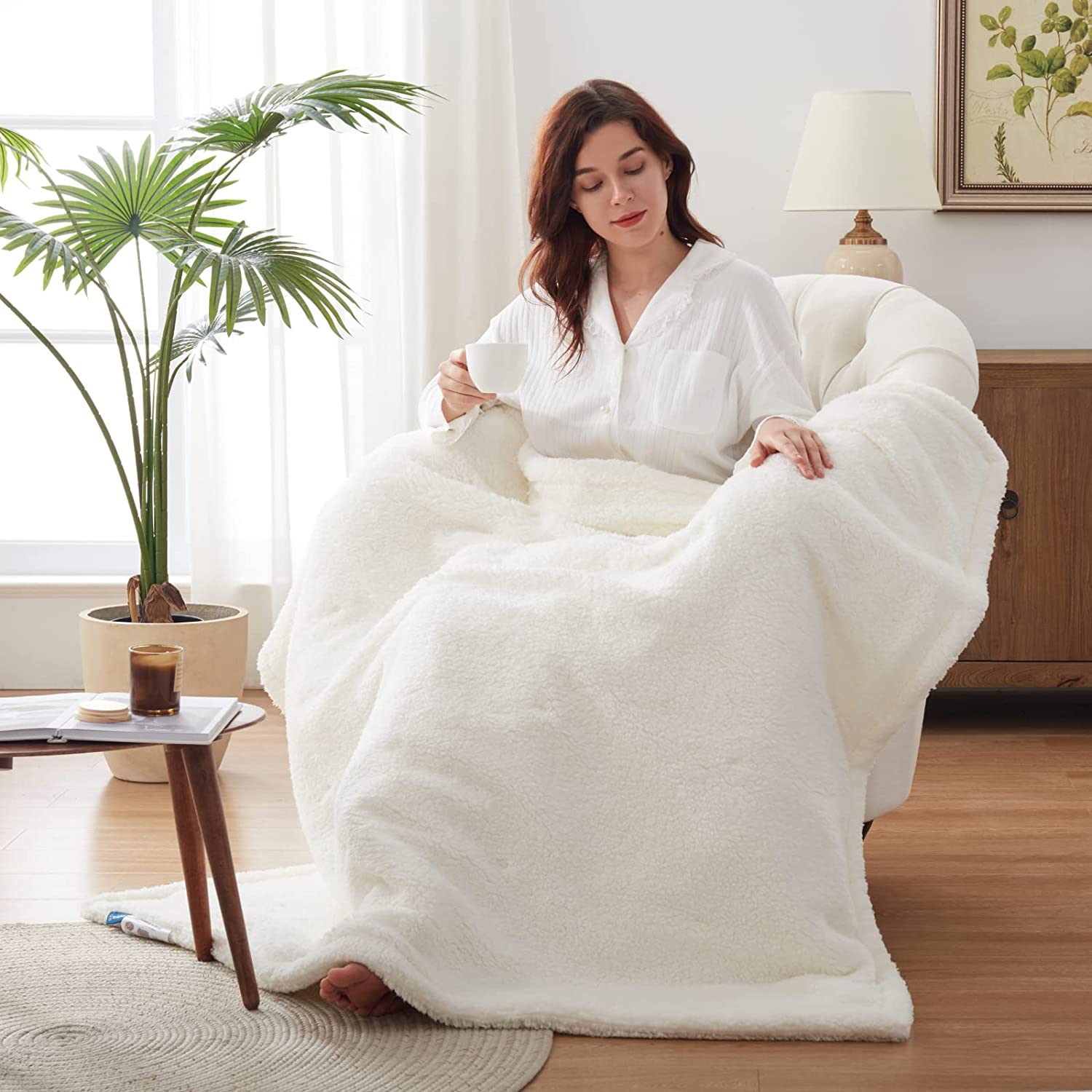 Electric Heated Throw Sherpa Ivory | Westinghouse