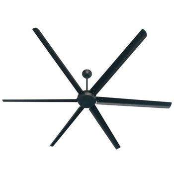Widespan 100-Inch Six-Blade Indoor/Outdoor Ceiling Fan, Matte Black Finish, DC Motor, Remote Control Included