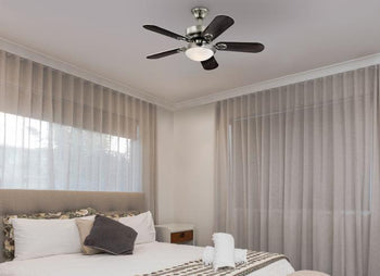 Cassidy 36-Inch Five-Blade Indoor Ceiling Fan, Brushed Nickel Finish with Dimmable LED Light Fixture
