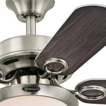 Cassidy 36-Inch Five-Blade Indoor Ceiling Fan, Brushed Nickel Finish with Dimmable LED Light Fixture
