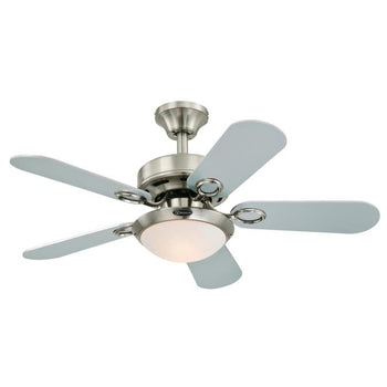 Cassidy 36-Inch Five-Blade Indoor Ceiling Fan, Brushed Nickel Finish with Dimmable LED Light Fixture